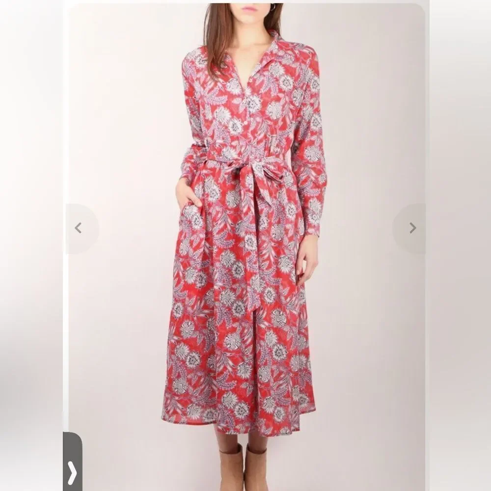 New Xirena ELE DRESS - SUN RED XS